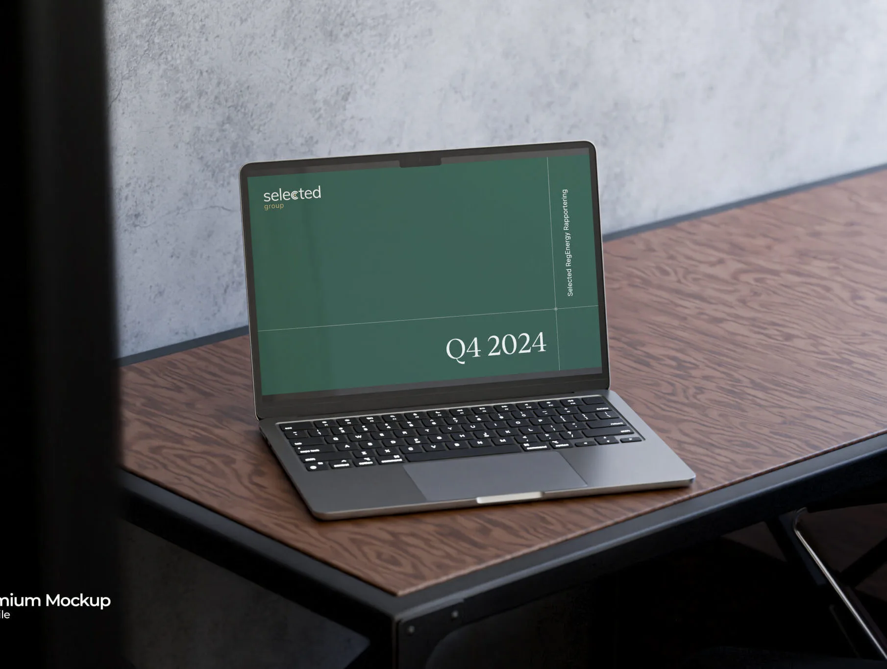 Computer med kvartalsrapport